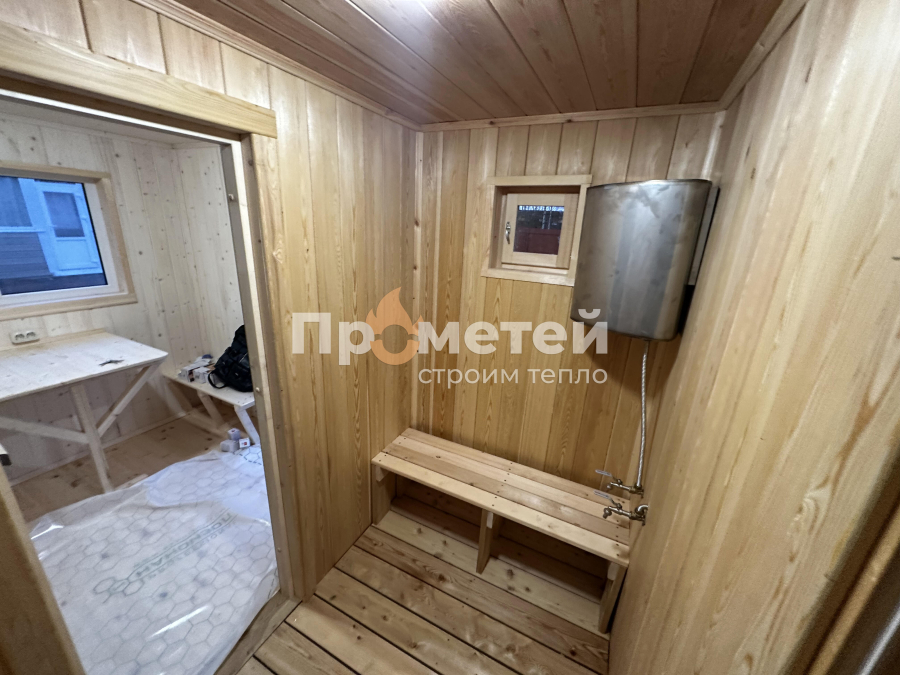 Каркасная баня Норд 2.5x6 метров