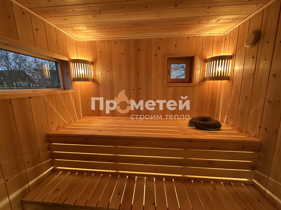 Каркасная баня Норд 2.5x6 метров