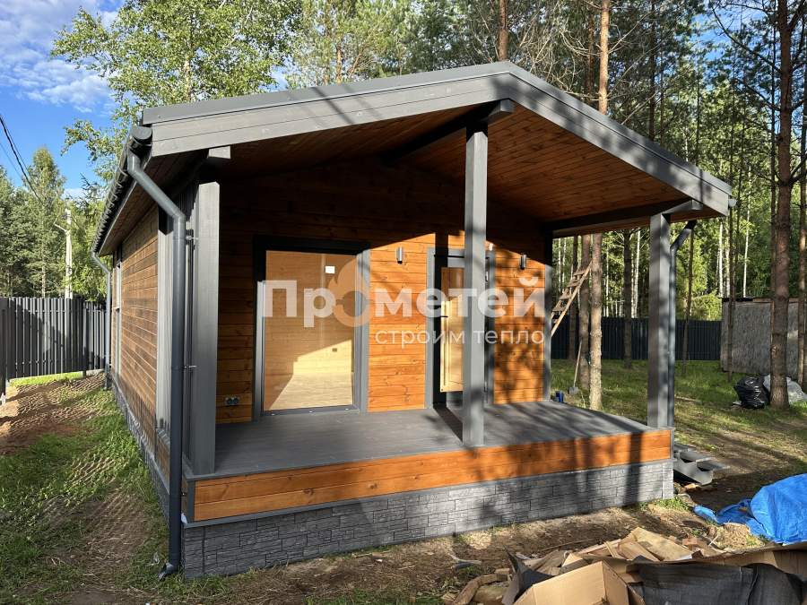 Каркасная баня 5x11 метров