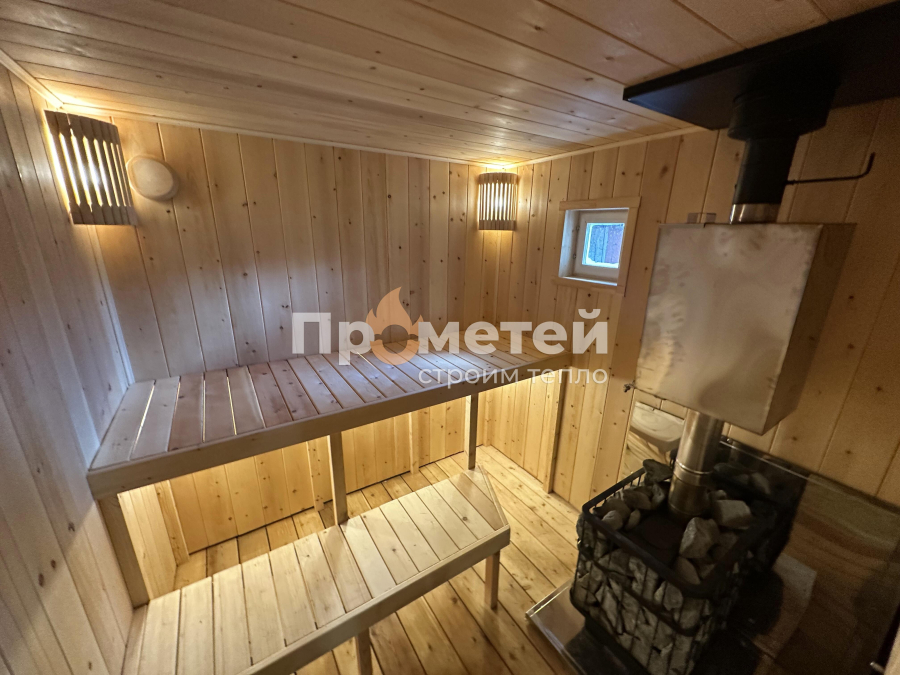 Каркасная баня Норд 2.5x6 метров
