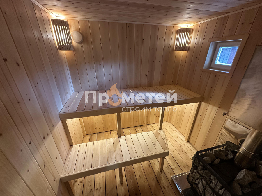 Каркасная баня Норд 2.5x6 метров